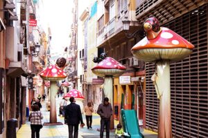 La rue des champignons à Alicante