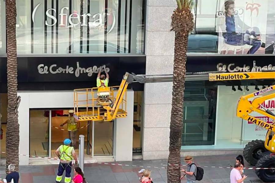 Le démantèlement d'El Corte Inglés à Alicante commence