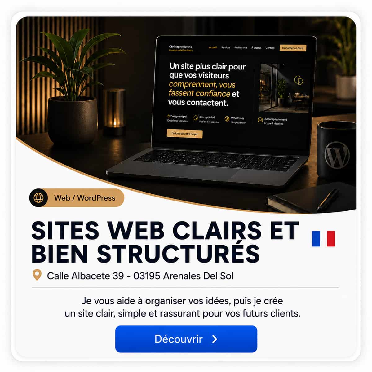 Publicité Christophe Durand Webdesigner WordPress