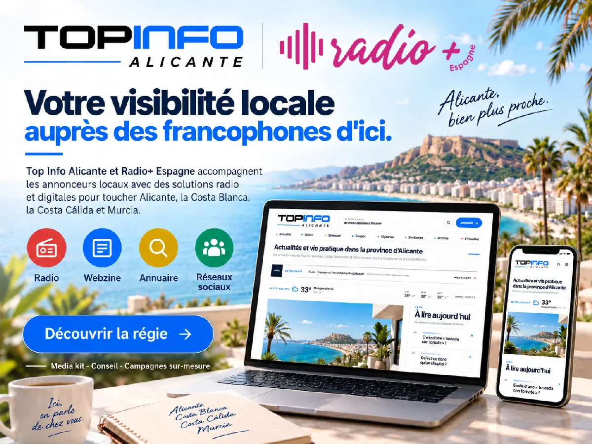 Découvrir la régie publicitaire Top Info Alicante et Radio Plus Espagne